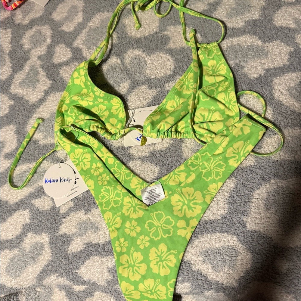 Kulani Kinis Lime Floral bikini